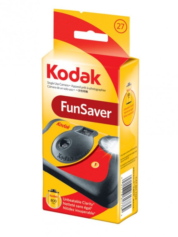 Kodak FunSaver Flash Single One Time Use Disposable Camera (ISO800/27Exp)