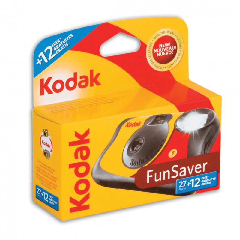 Kodak FunSaver Camera for 27 Photos with Flash ISO 800 - Disposable